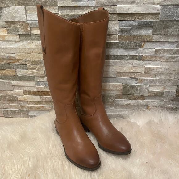 Sam Edelman Penny Leather Riding Boots | Tall Cognac Brown Womens 10.5M NWT $200 - Picture 12 of 12
